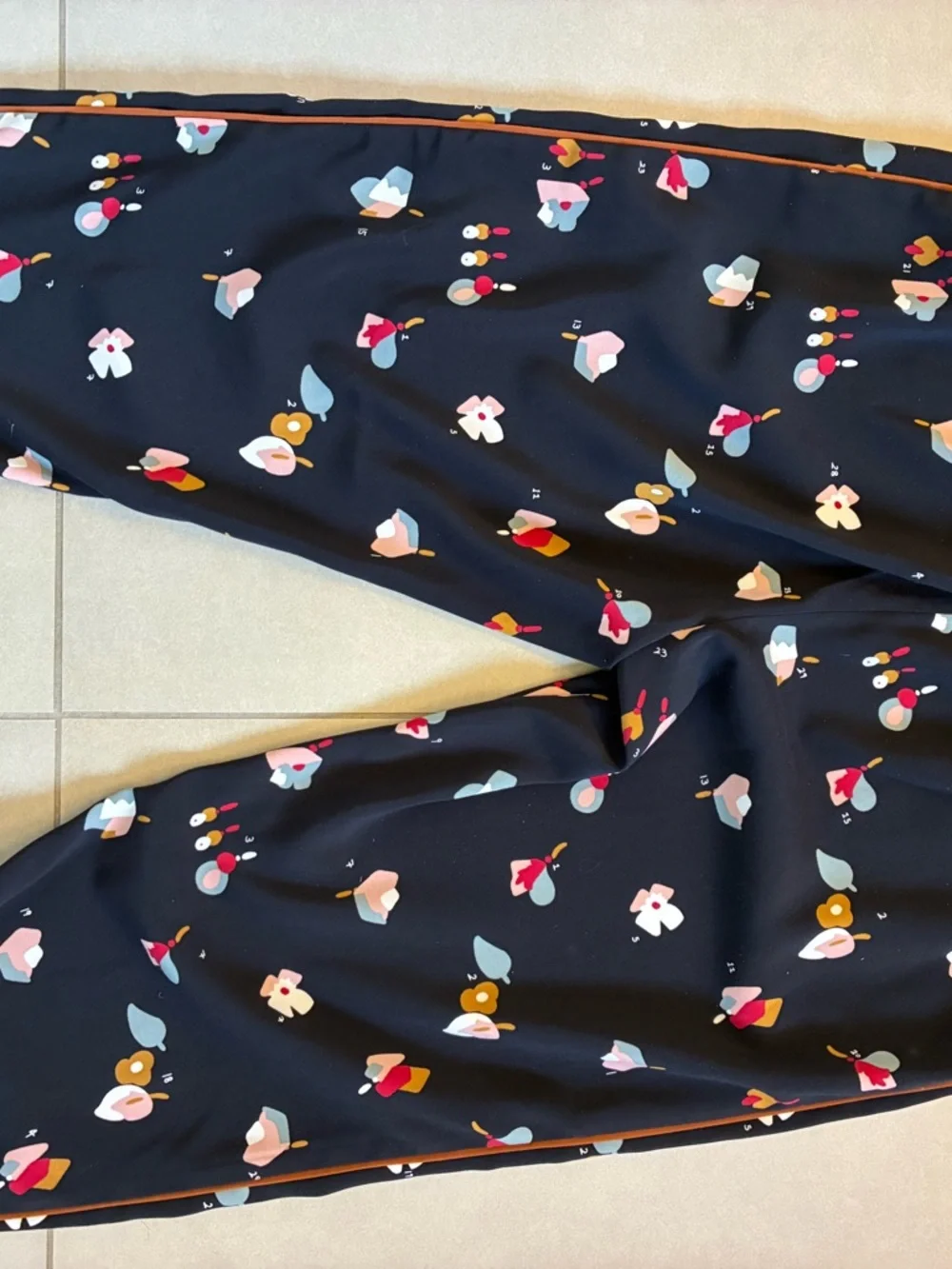 Ted Baker Black Joggers with Multicolor Abstract Print